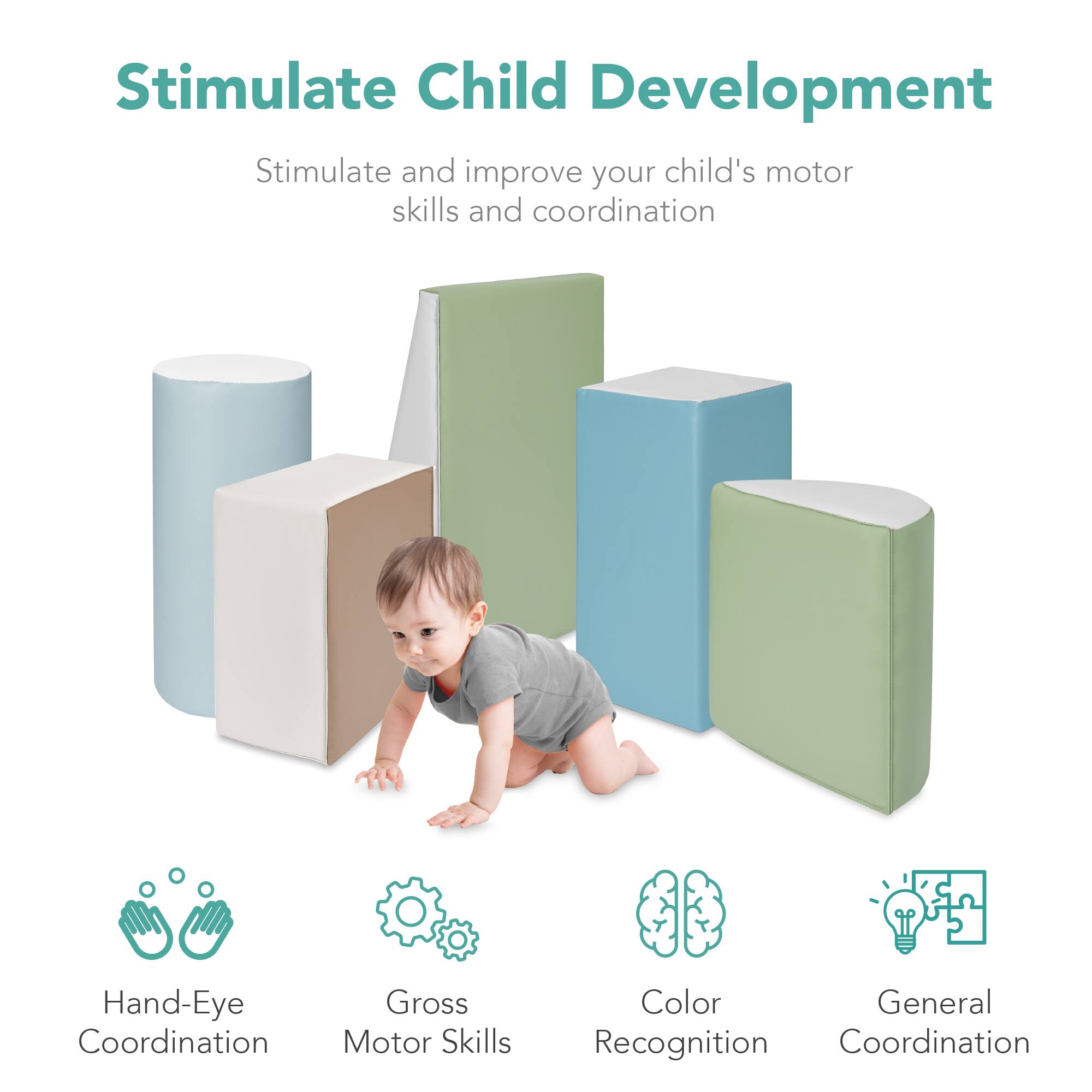 Stimulate Child Development

Stimulate and improve your child's motor skills and coordination

- Hand-Eye Coordination
- Gross Motor Skills
- Color Recognition
- General Coordination