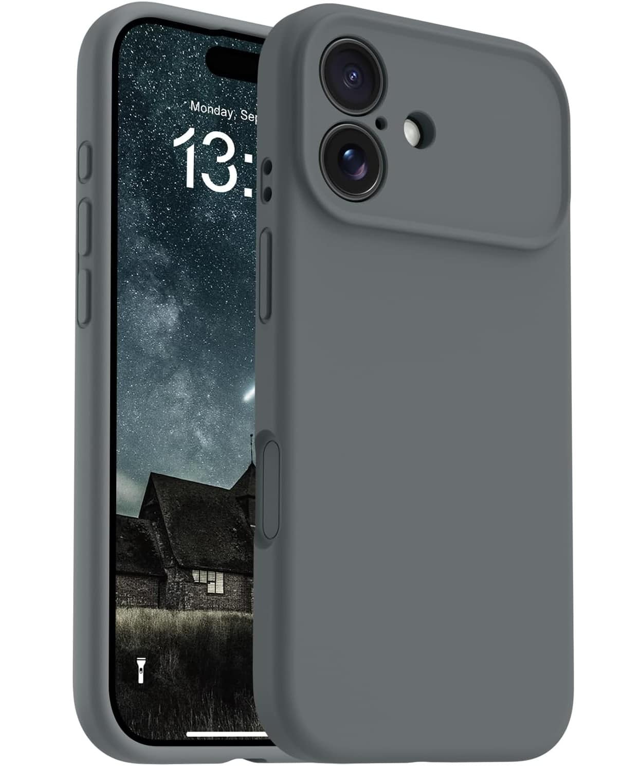 FINEAK - iPhone 17 MagSafe Silicone Case with Integrated Camera Button - Charcoal Gray