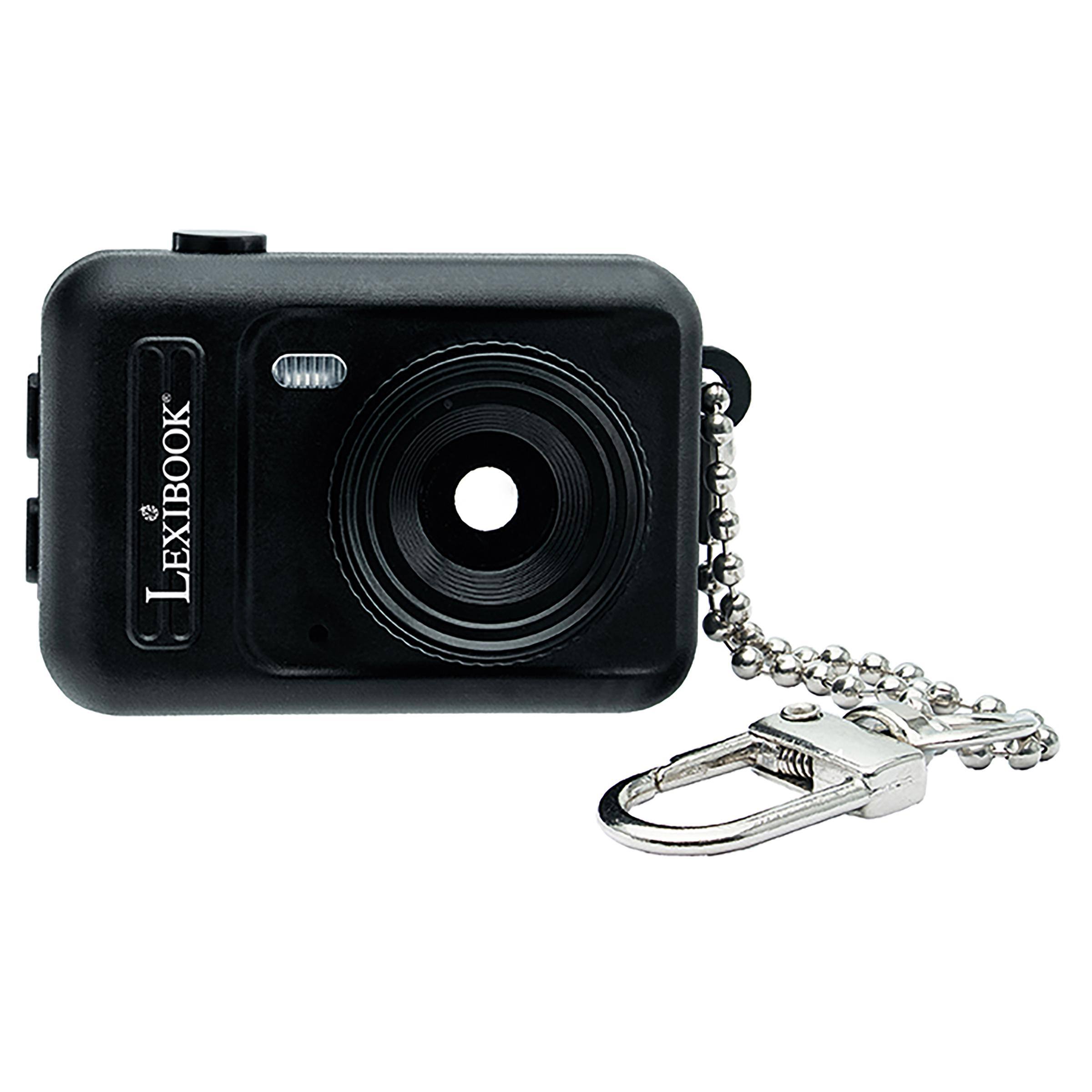 Front. Lexibook - Keychain Miniature Digital Camera Black with built-in Flash memory.