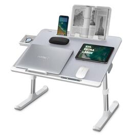 PARKER SLATER - Xxl Bed Table Desk For Laptop And Writing Adjustable Computer Tray Stand Or Sofa With Anti slip Leather