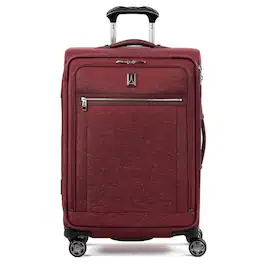 Travelpro - Platinum Elite Softside Expandable 25" Checked Spinner - Bordeaux Red