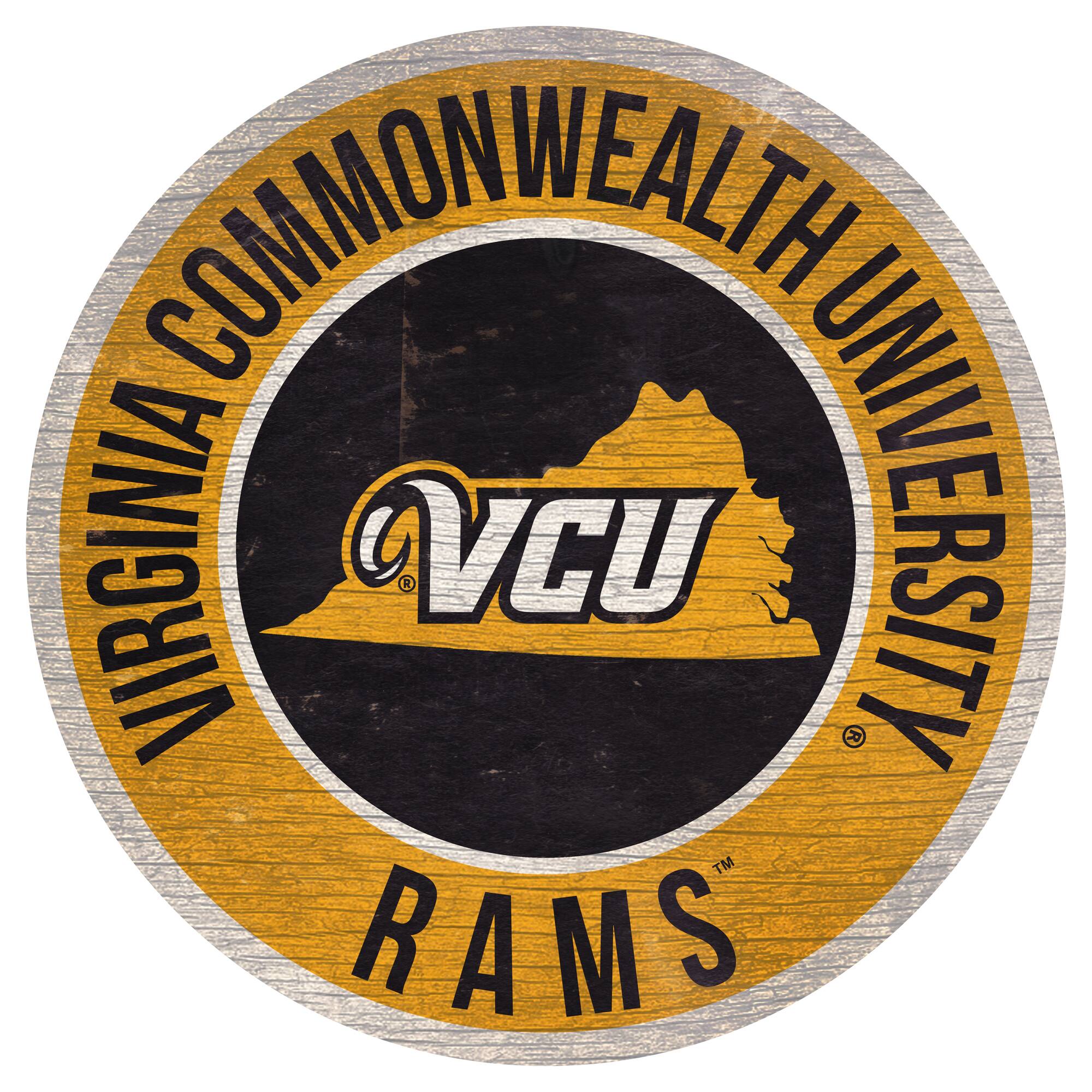 VCU Rams 12'' x 12'' State Circle Sign
