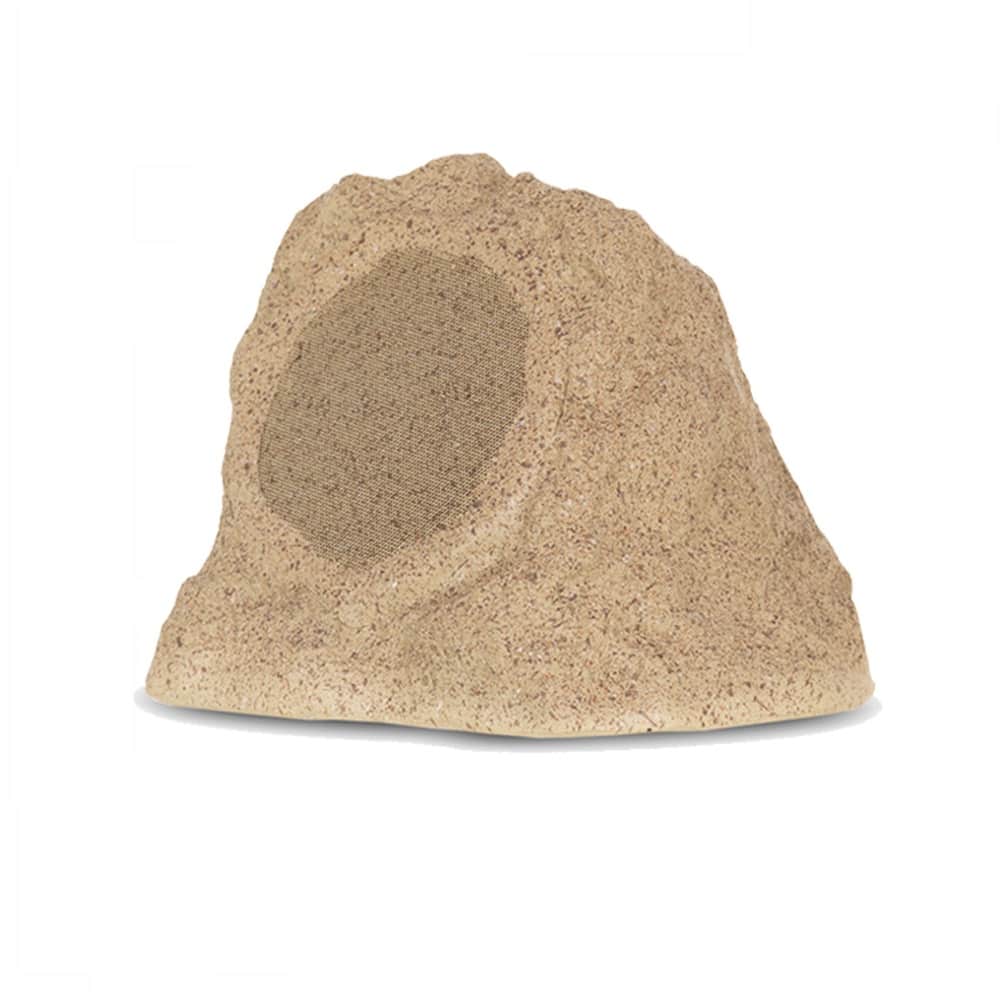 Theater Solutions by Goldwood - B62S Fully Wireless Rechargeable Battery Bluetooth 6.5" Outdoor Rock Speaker - Sandstone