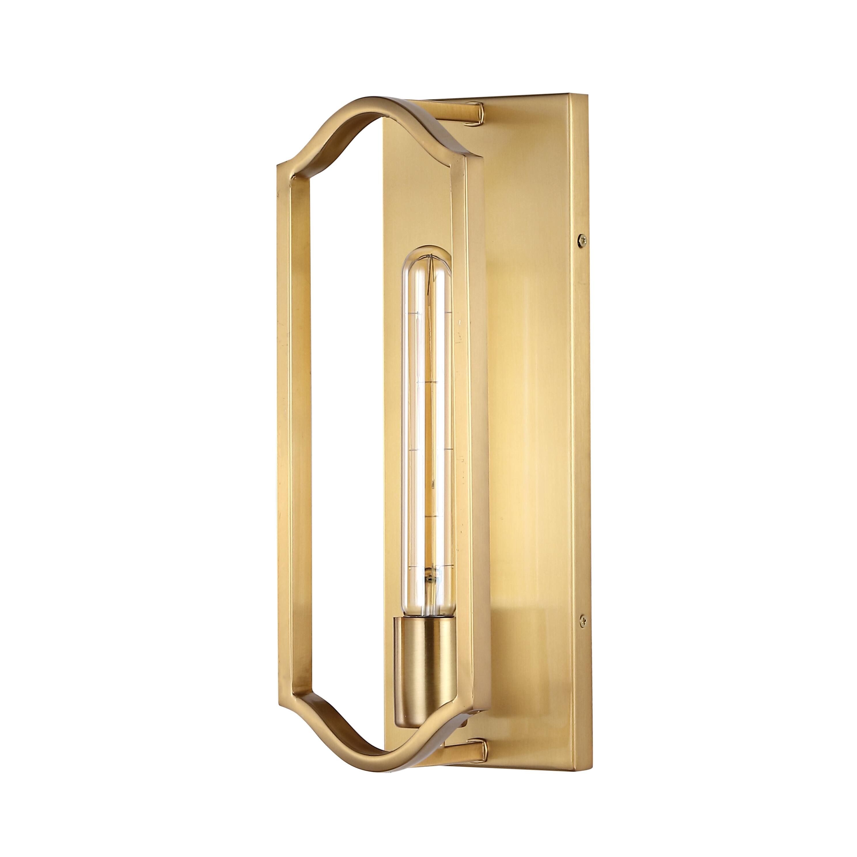 Alt View 5. Jonathan Y - Chloe 4.75" 1-Light Modern Bohemian Iron LED Sconce, Brass Gold - Brass Gold.