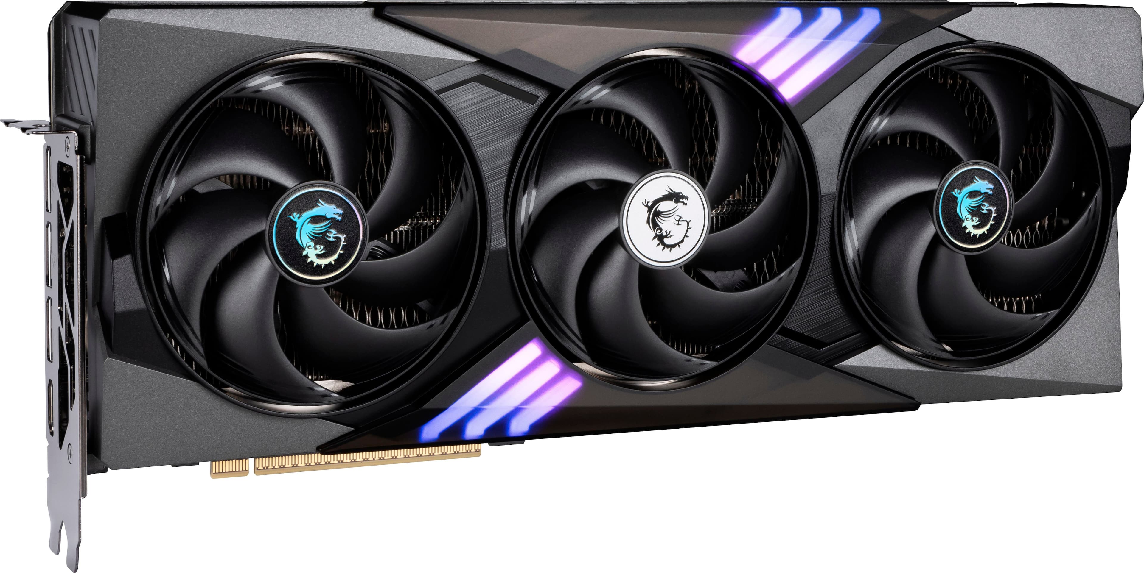 Angle. MSI - NVIDIA GeForce RTX 5070 12G GAMING TRIO OC 12GB GDDR7 PCI Express Gen 5 Graphics Card - Black.