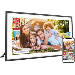 MOSZAR LLC - 15" Frameo WiFi Digital Photo Frame, 32GB, 1920x1080 IPS Touch Screen, Auto-Rotate