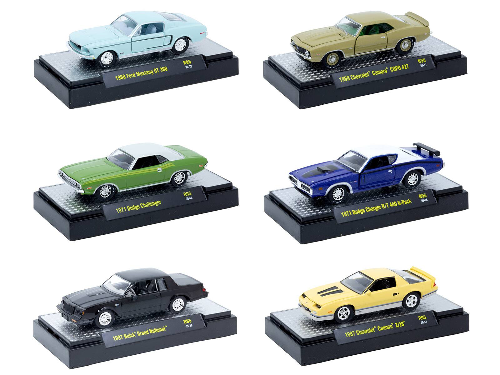 """Auto Meets"" Set of 6 Cars IN DISPLAY CASES Release 95 Limited Edition 1/64 Diecast Model Cars by M2 Machines" price history on PriceWatchPro