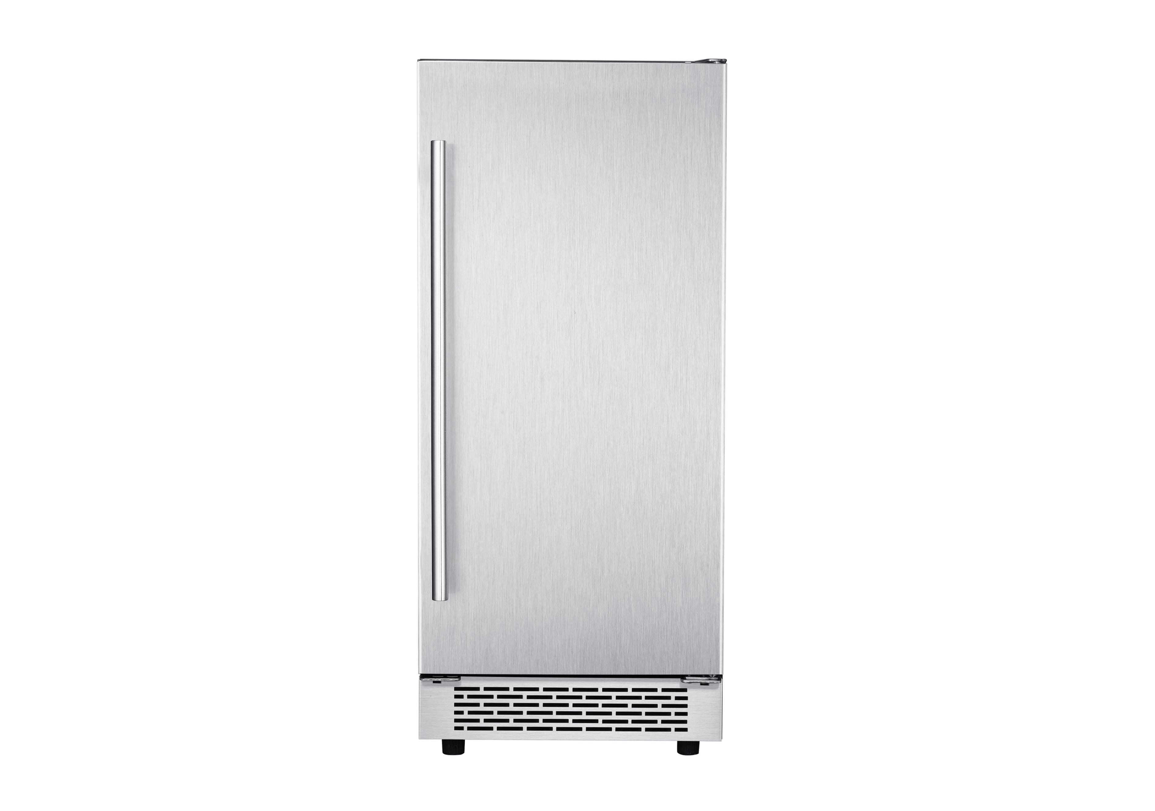 Front Zoom. Hanover - The Vault Series 15" 32-Lb. Freestanding Icemaker with Reversible Door and Touch Controls - Silver.