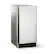 Angle. Scotsman - 30 lb Indoor Top Hat Ice Machine w. Aluminum Front Panel and Pump - Silver.