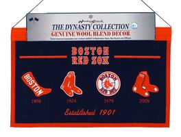 Winning Streak Sports - Boston Red Sox Baseball LARGE 22x14 Wall Hanging Banner featuring logos from 1908, 1924, 1979, & 2009 - Multi