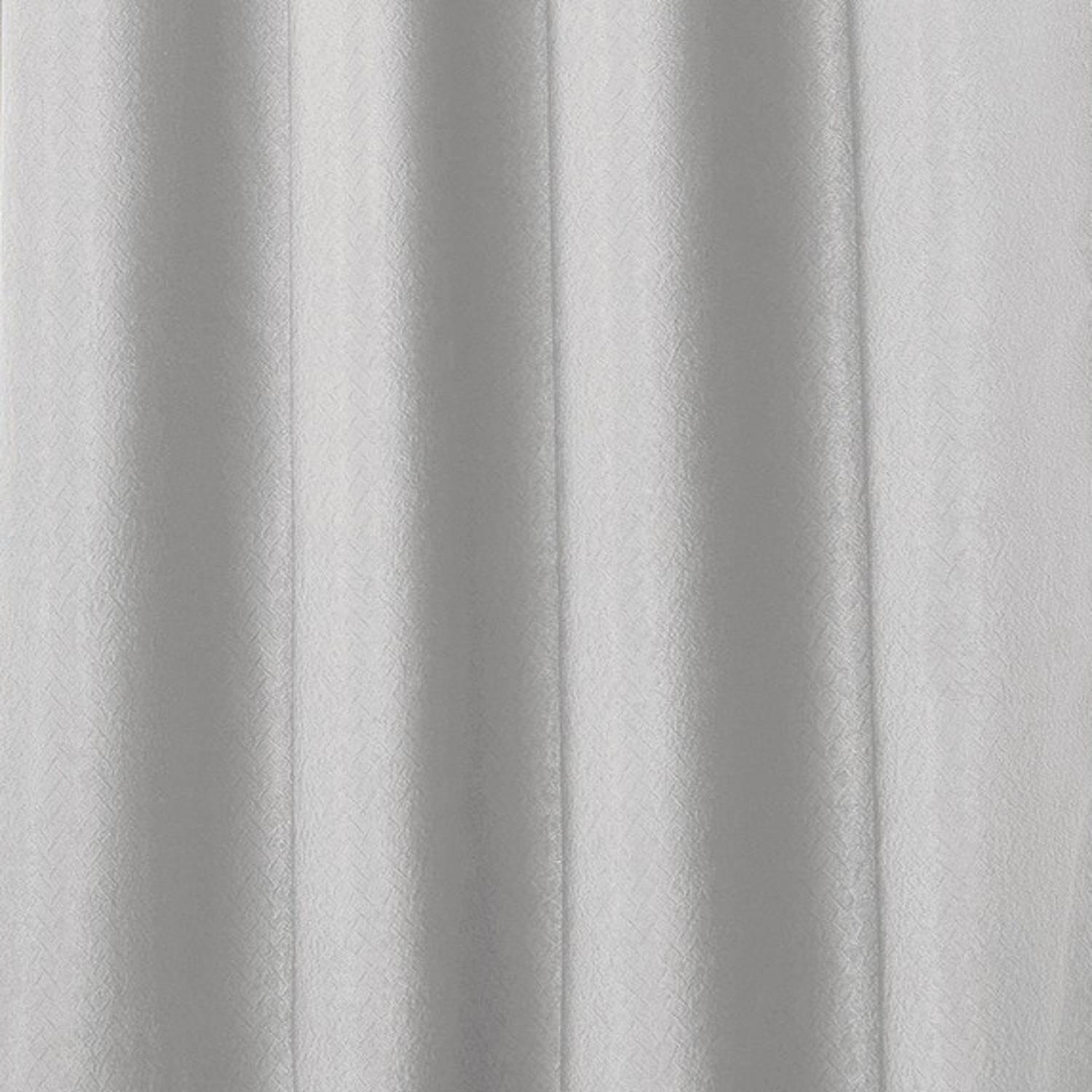 Left. Olivia Gray - Olivia Gray Lydia Matte Embossed One Blackout Panel - 52"x84" Silver - Silver.