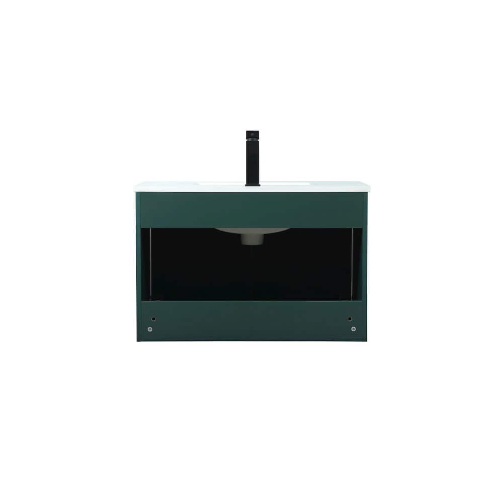 Photos - Bathroom Sink Elegant Kitchen and Bath - 30 Inch Single Bathroom Vanity In - Green BG3908141 