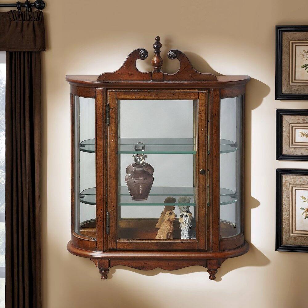Back. Butler Specialty - Melinda Wall Curio - Medium Brown.