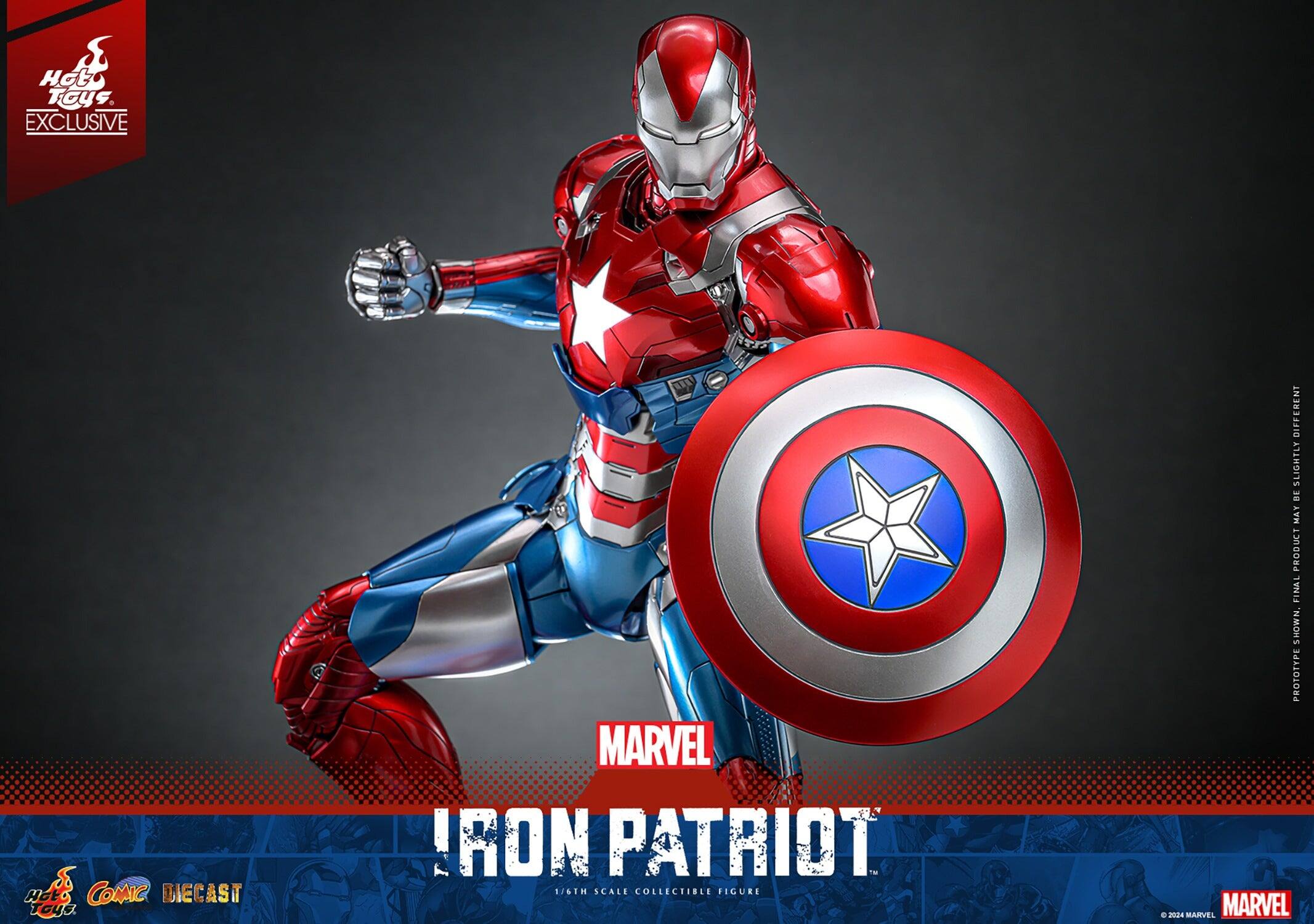 Hot Toys EXCLUSIVE a S COMIC DIECAST MARVEL HON PATRIOT 1/6TH SCALE COLLECTIBLE FIGURE DIFFERENT SLIGHTLY DIFFERENT FROM FINAL PRODUCT FINAL PROTOTYPE .