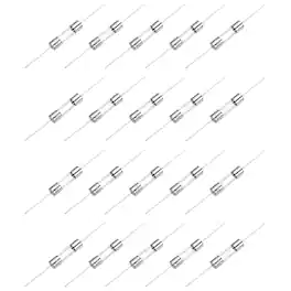 Unique Bargains - 20pcs Glass Tube Fuses, Axial-with Lead Wire 5x20mm 3A 250V for Replacing or Repairing Many Home Electronics (F3A) - Silver