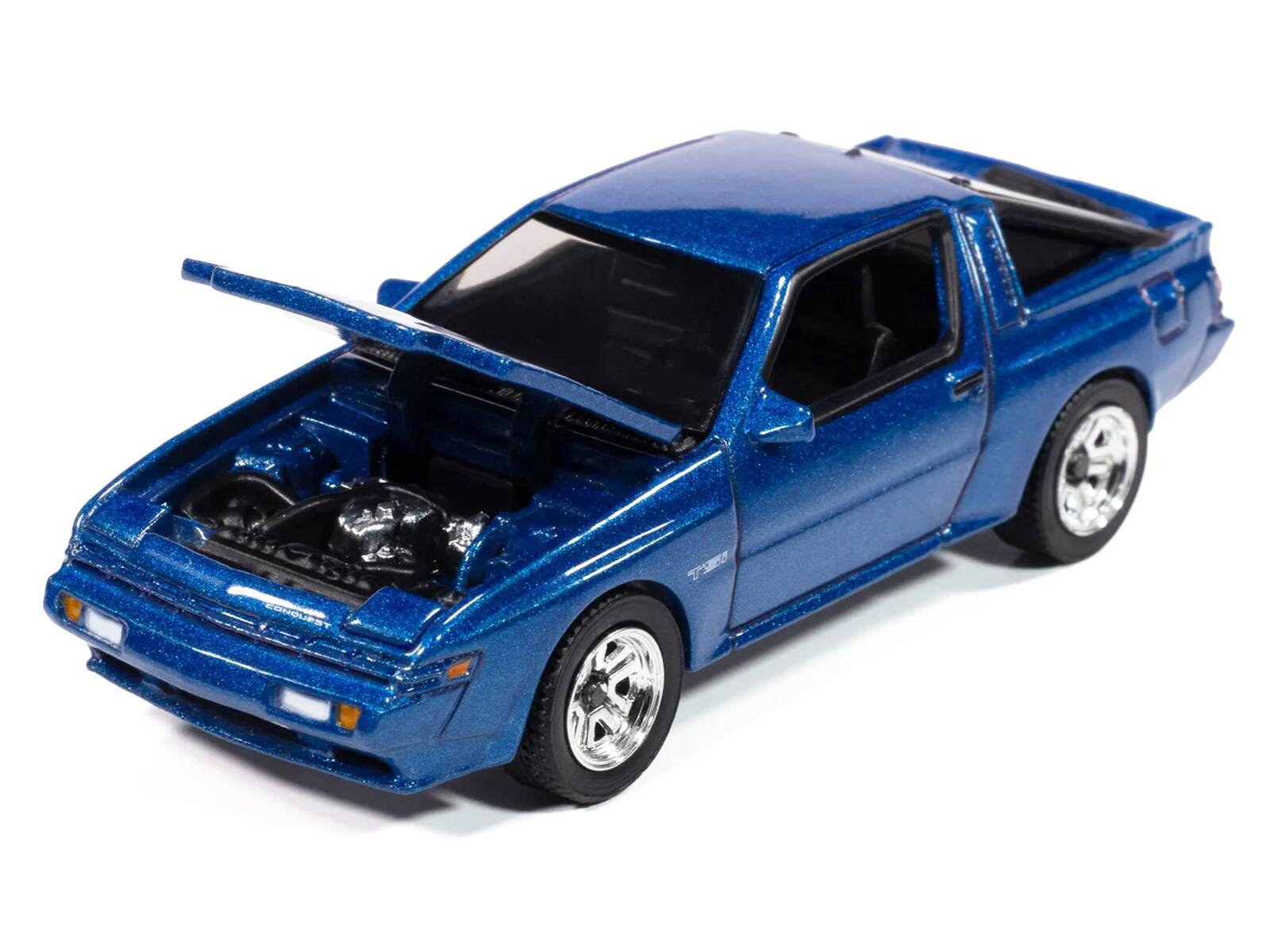 Angle. Autoworld - 1988 Chrysler Conquest TSi Bright Blue Metallic "Modern Muscle" Series 1/64 Diecast Model Car by Auto World - Blue Metallic.