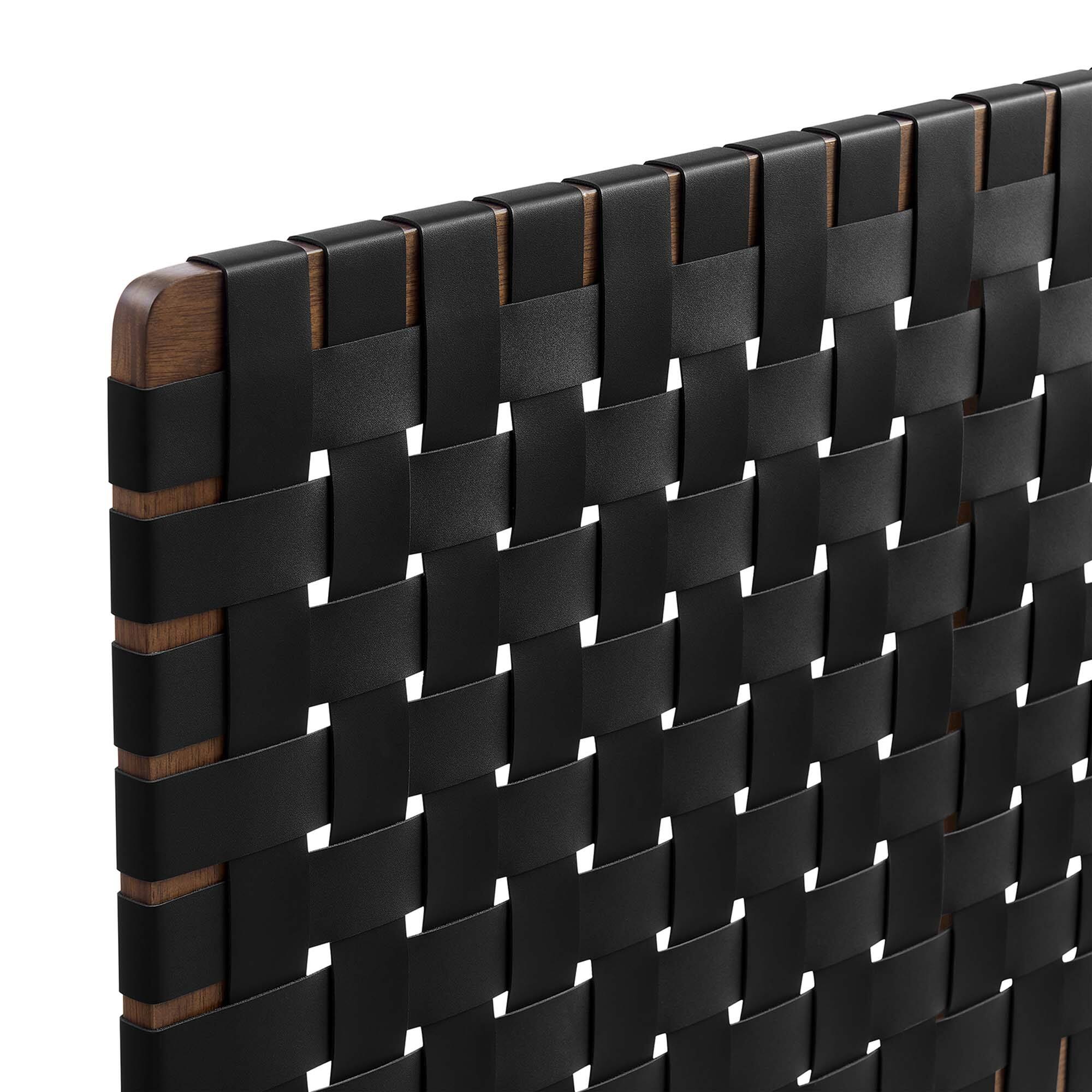 Alt View 2. Modway - Sparta Weave Vegan Leather Queen Headboard by Modway - Black.