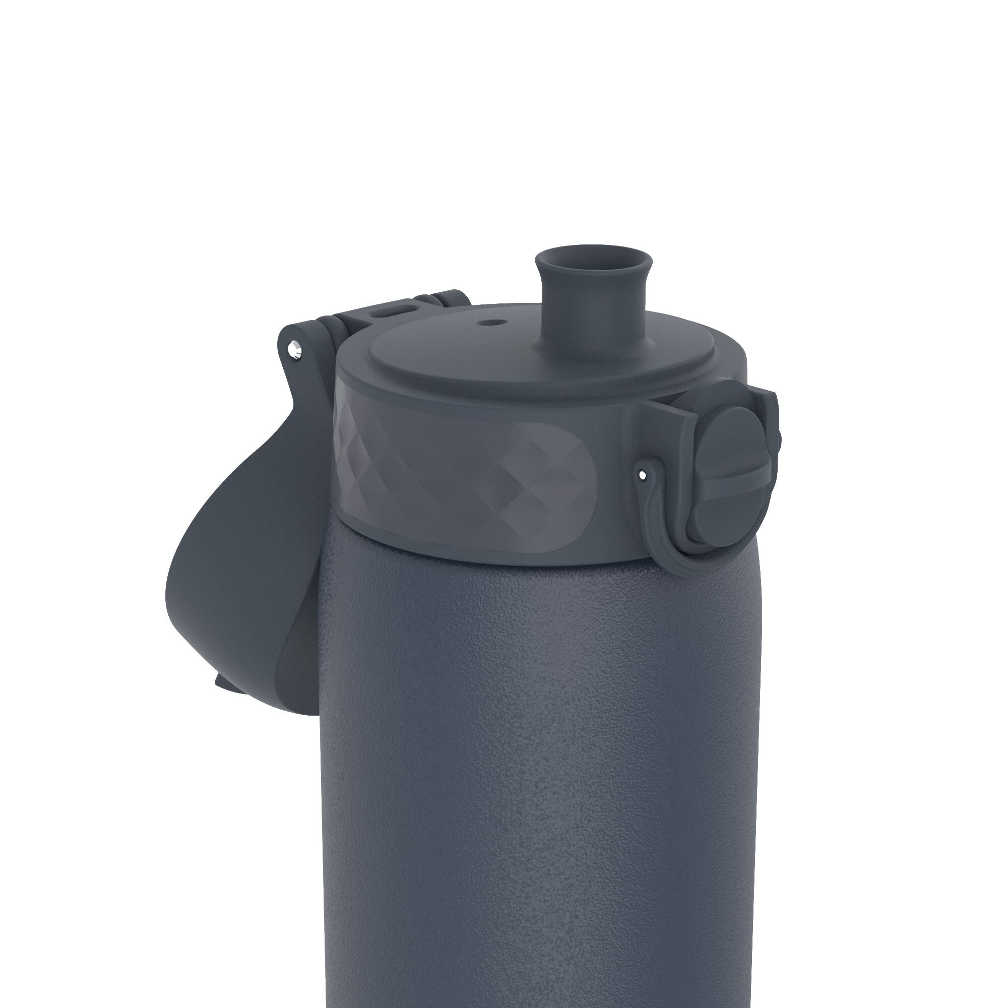 Left. Ion8 - ION8 Double Walled Stainless Steel Water Bottle - 17oz - Ash Navy.