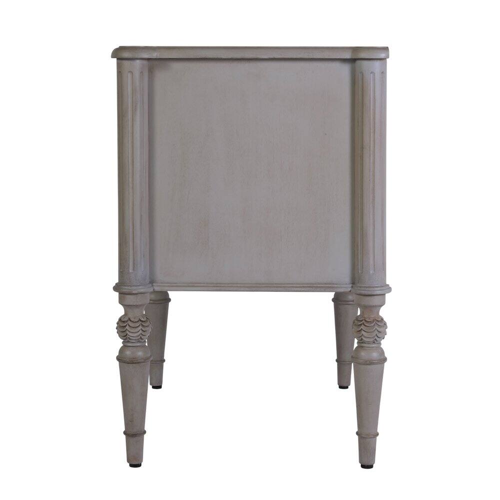 Left. Butler Specialty - Ginny 25 in. W Rectangular Wood 2 Drawer Accent Chest - Grey.