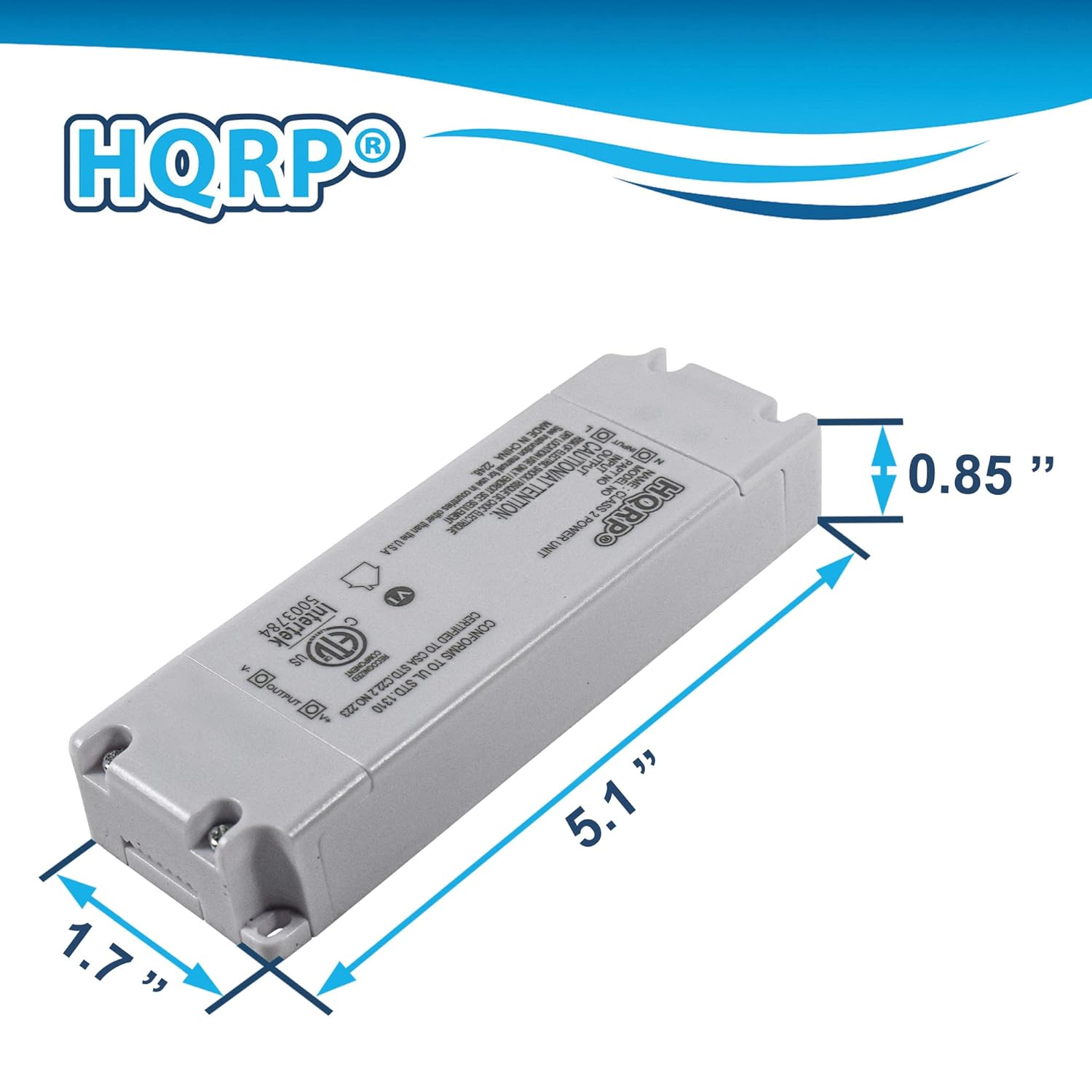 HQRP 1.7" 30m 1 W - 180 - TG - CAUTION AT DUTY W E - C AF IN T N - 1 ON ON PN TENTION a - SE HORPO CLASS N POWER Vn NT I 5003784 84 CERTIFIED 4 sn ET P STO CON QL TO OUTPUT c222 STD ON OLES SXE " 5.1" 0.85"