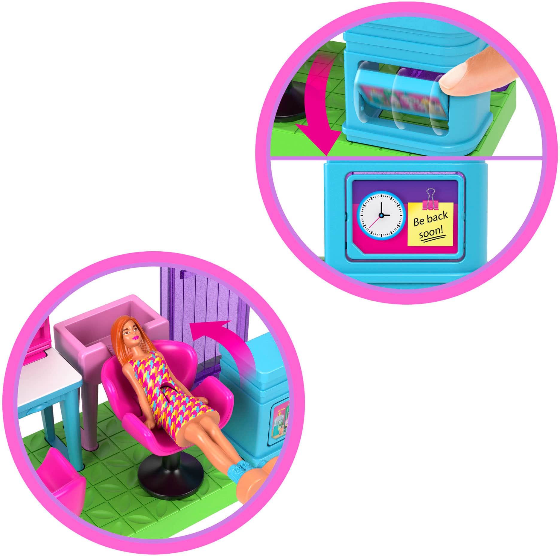 The text on the image is "Be back soon!".