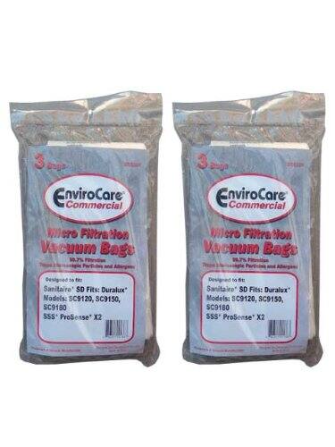 3 EnviroCare Commercial Micro Filtration Vacuum Bags  
Wilero Filtration Vacuum Bags  
H.TS Designed  
16 f Sanitaire SD Fits: Duralux* Models: SC9120, SC9150, SC9180  
SSS ProSense X2 Designed to Fit: Sanitaire SD Fits: Duralux* Models: SC9120, SC9150, SC9180