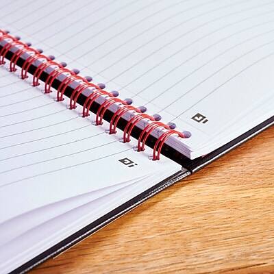 Alt View 2. Black n' Red - 1-Subject Professional Notebooks, 5.88" x 8.25", Wide Ruled, 70 Sheets - Black.