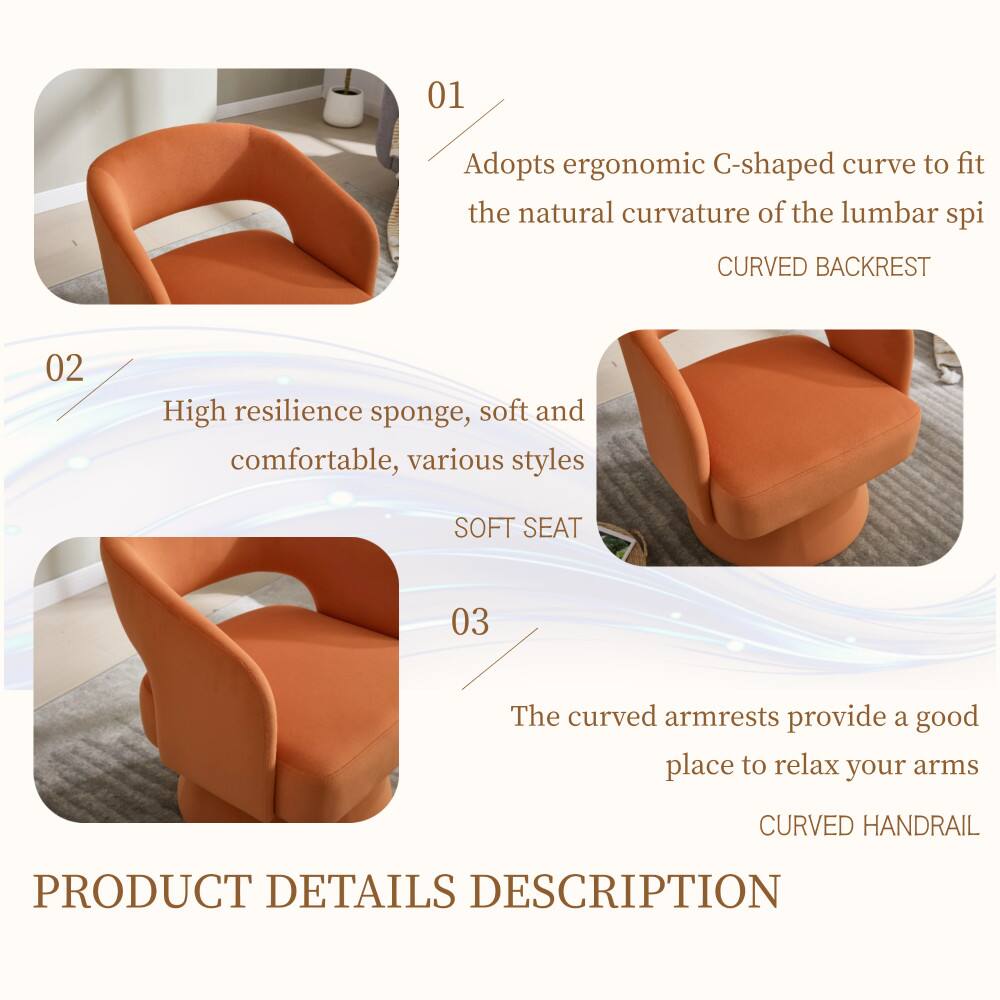 01 Adopts ergonomic C-shaped curve to fit the natural curvature of the lumbar spine  
CURVED BACKREST  

02 High resilience sponge, soft and comfortable, various styles  
SOFT SEAT  

03 The curved armrests provide a good place to relax your arms  
CURVED HANDRAIL  

PRODUCT DETAILS DESCRIPTION