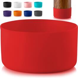 Zulay Kitchen - Protective Silicone Boot 3.5Inches Diameter Water Bottles - Red