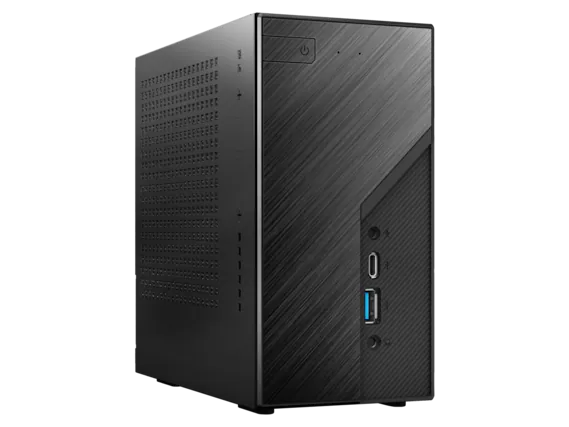 Front. ASRock - ASRock DeskMini B760 Black Mini PC, Supports 14th/13th/12th Gen Intel, Multi-Video Output, 1.92L.