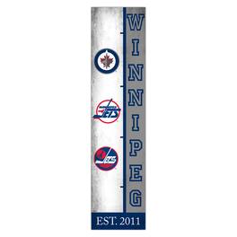 Fan Creations - Winnipeg Jets 6" x 24" Progression Wood Sign - Multicolor