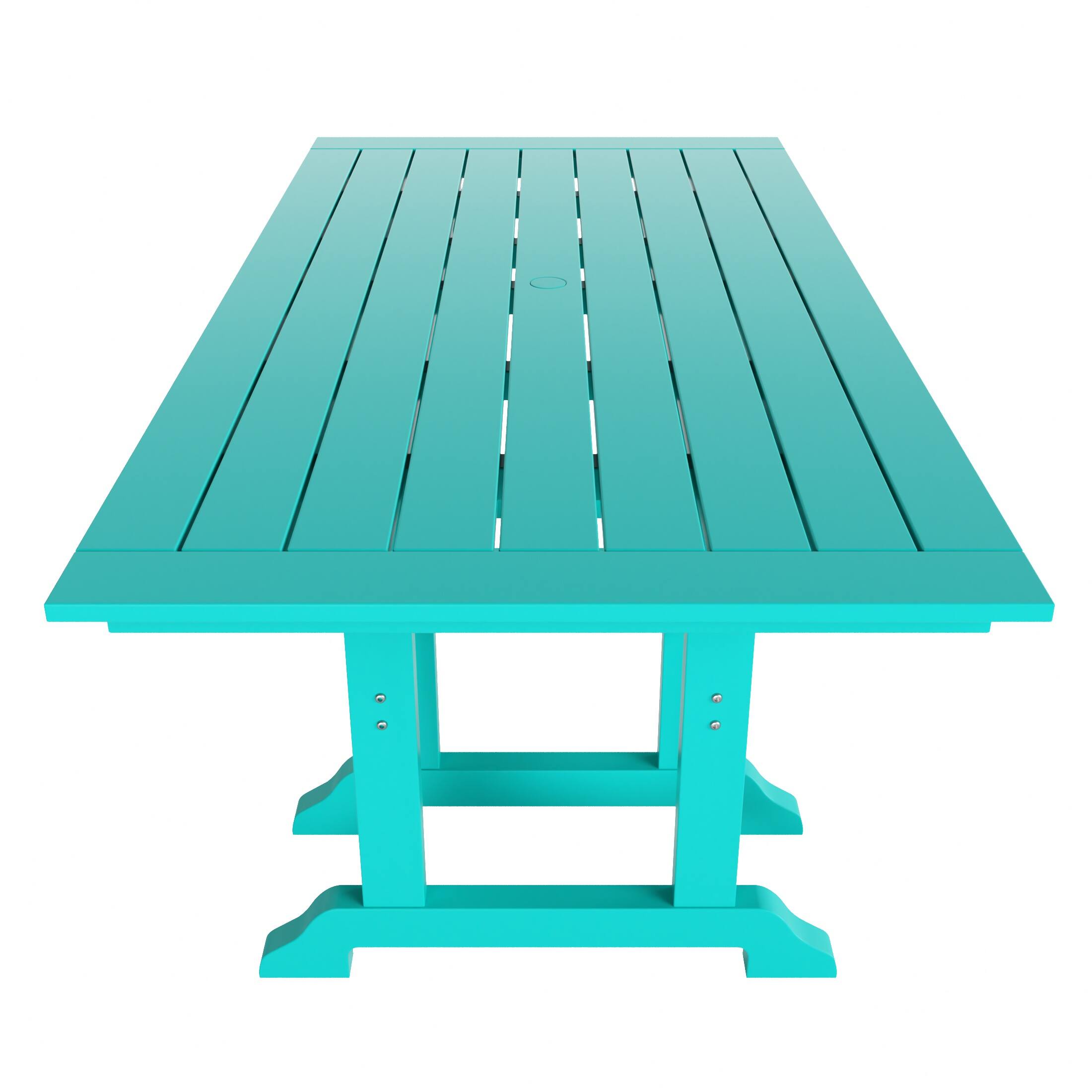 Alt View 1. WestinTrends - WestinTrends Malibu 71" Outdoor Patio Dining Table - Turquoise.