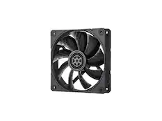 Front. SilverStone - Performance enhanced 120mm PWM fan - Black.