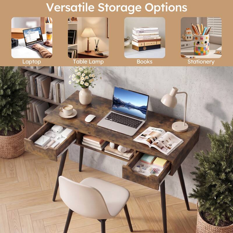 Versatile Storage Options

- Laptop
- Table Lamp
- Books
- Stationery