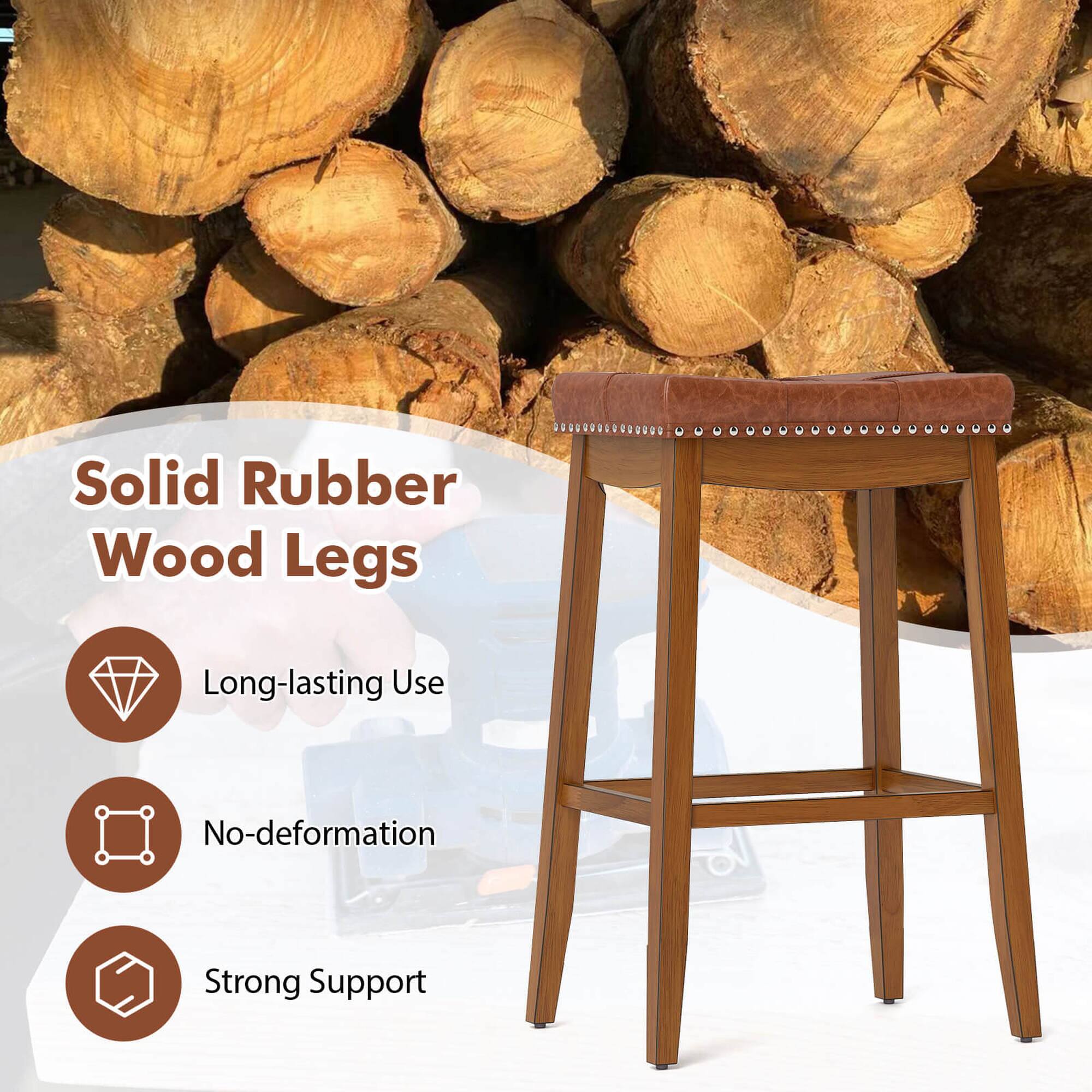 Solid Rubber Wood Legs: Long-lasting Use, No-deformation, Strong Support.