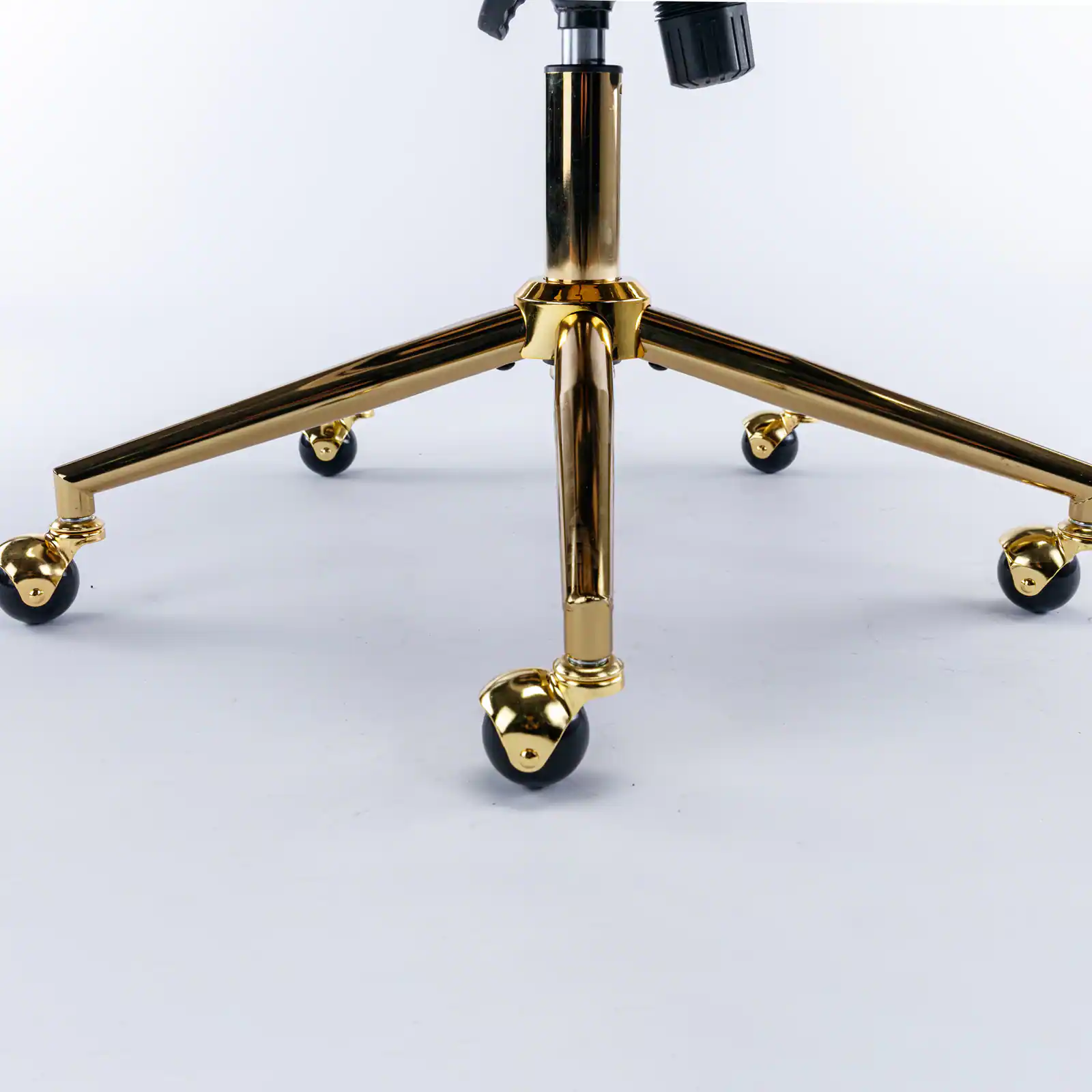 Alt View 5. Spaco - Spaco Executive Office Velvet Chair with Tufted Button, Golden Metal Base, Adjustable Swivel, for Home Office - Beige.