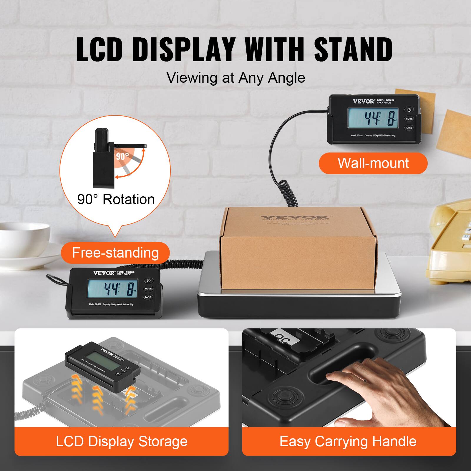 LCD DISPLAY WITH STAND  
Viewing at Any Angle

- 90° Rotation
- Wall-mount
- Free-standing
- LCD Display Storage
- Easy Carrying Handle