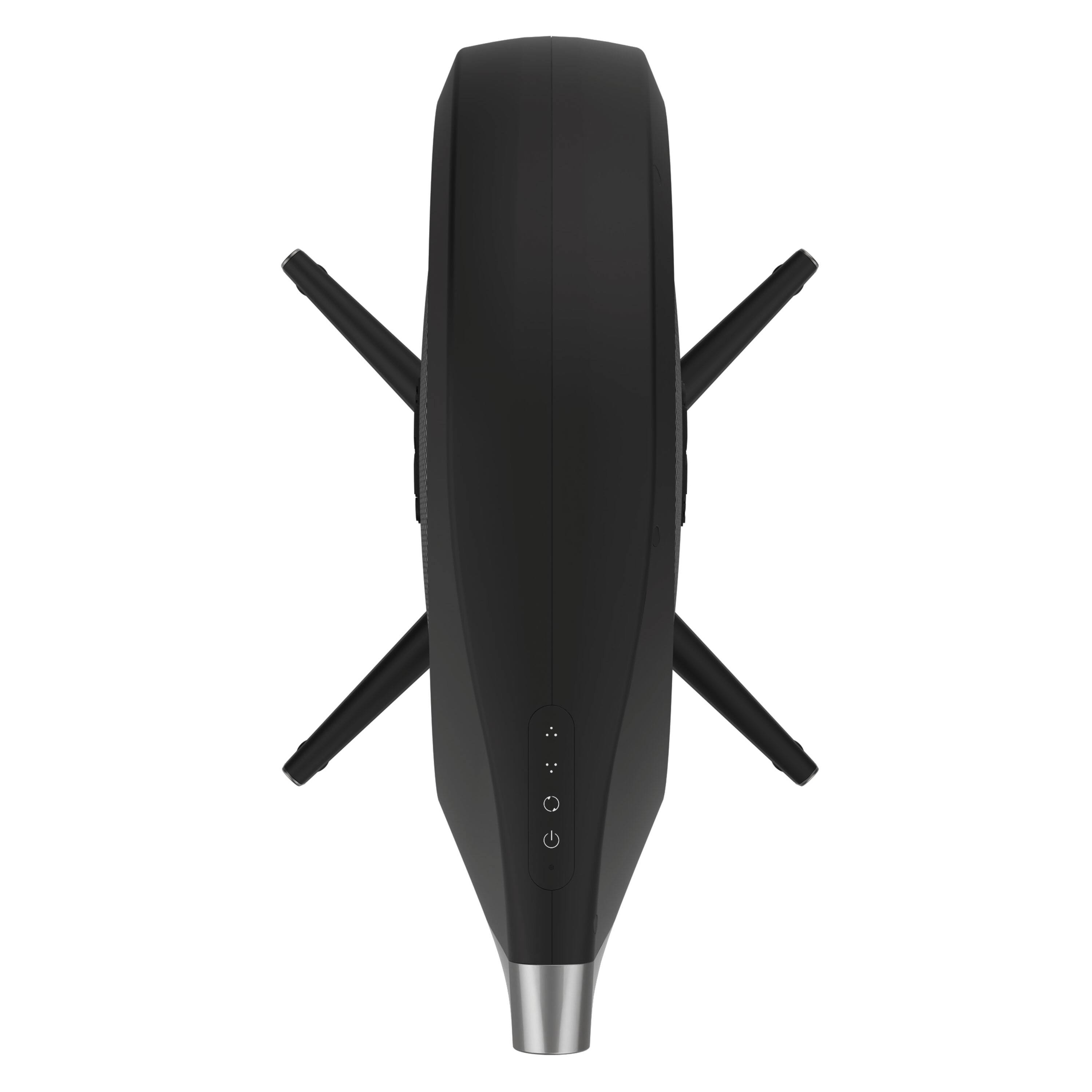 Alt View 16. Vornado - Strata Compact Oscillating Floor Fan with Remote, Tower Fan for Whole Room Circulation - Black.