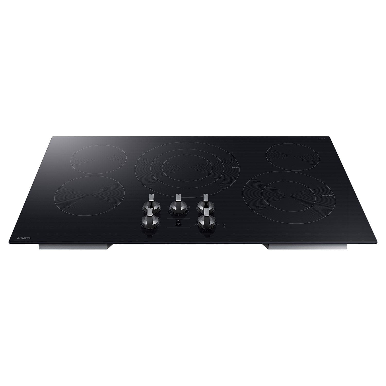Alt View 19. Samsung - 36" Electric Cooktop with 5 Burners and ENERGY STAR Certified Cooktop with Illuminated Knobs - Black.