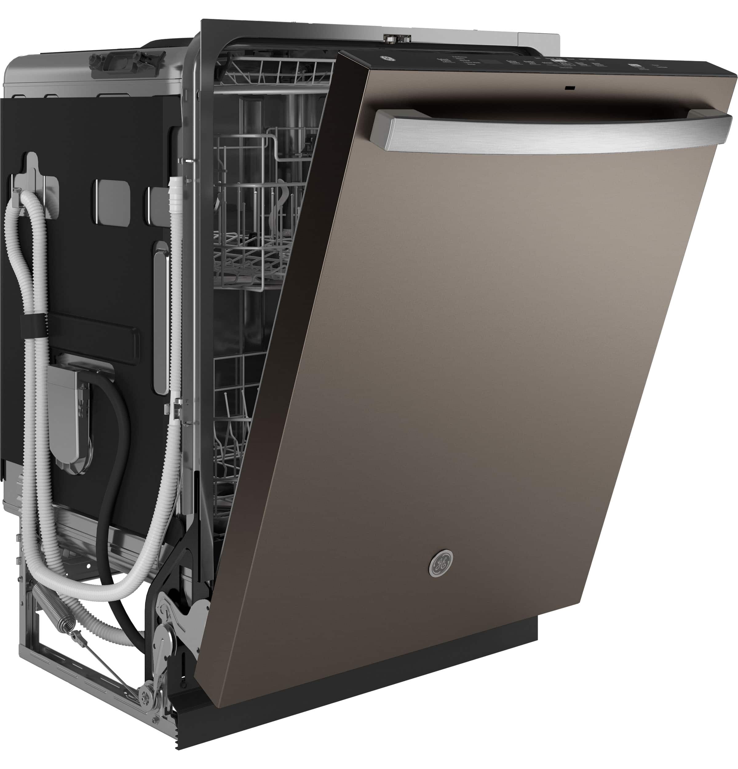 Alt View 18. GE - 24" Top Control Built-In Stainless Steel Tub Dishwasher with 3rd Rack, Sanitize Cycle and 47 dBA - Slate.