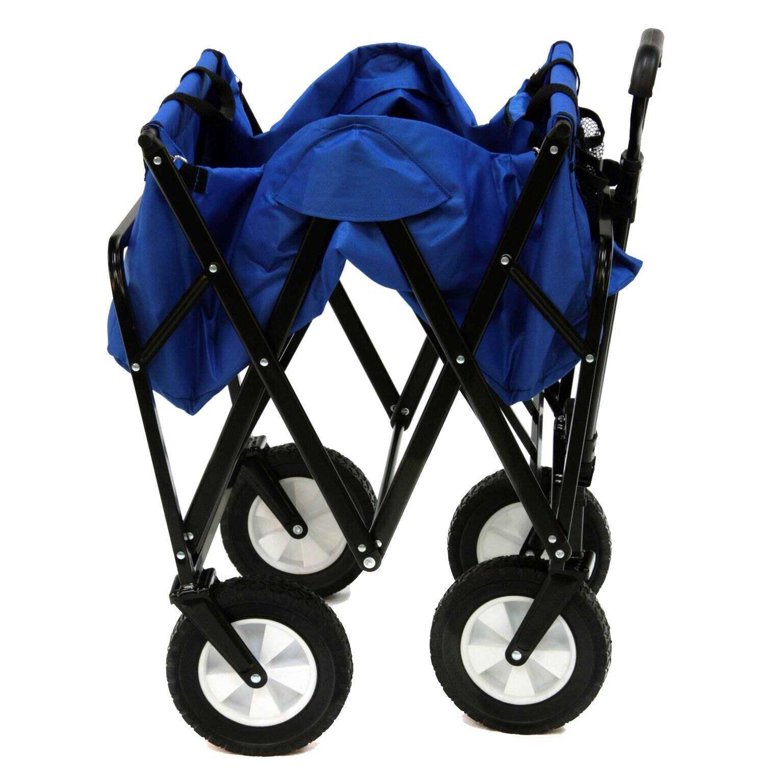 Alt View 2. Mac Sports - Mac Sports Collapsible Folding Outdoor Utility Garden Camping Wagon Cart, Blue - Solid Blue.
