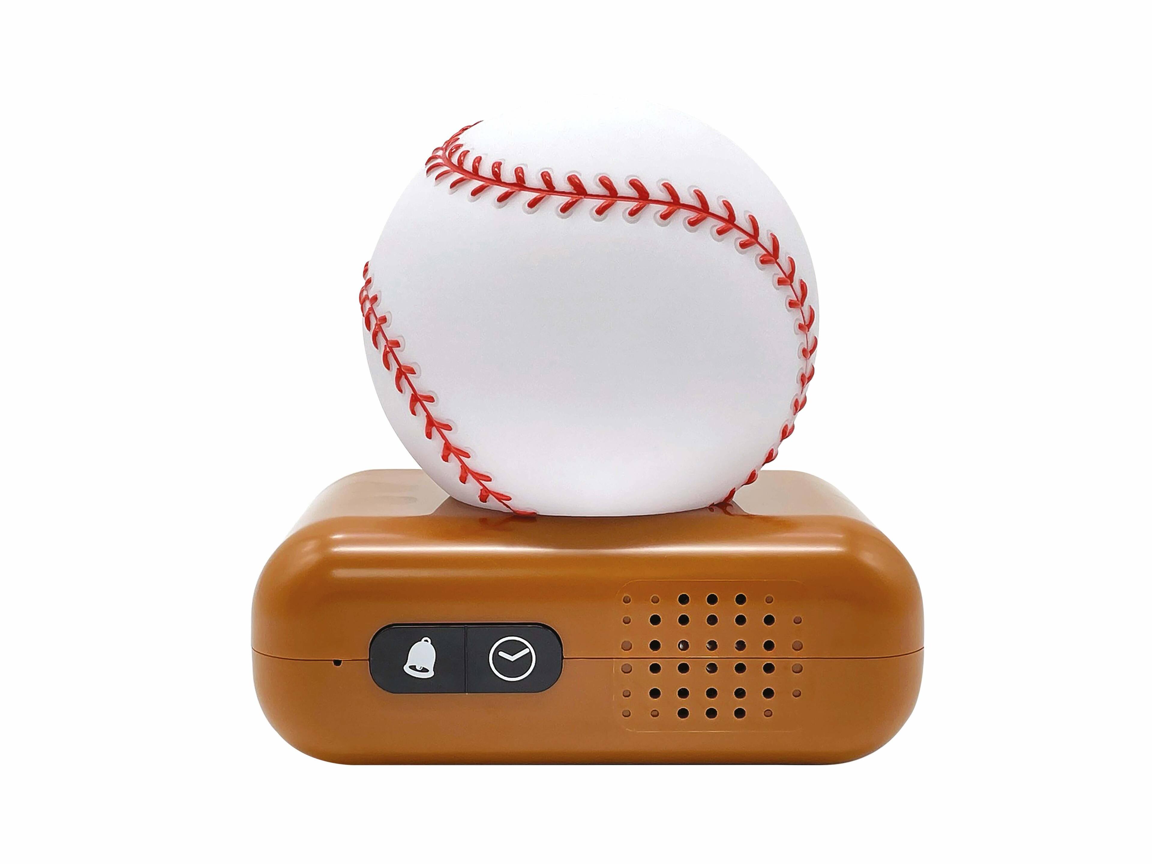 Alt View 7. Lexibook - Baseball Night Light Alarm Clock with Sounds - ORANGE.