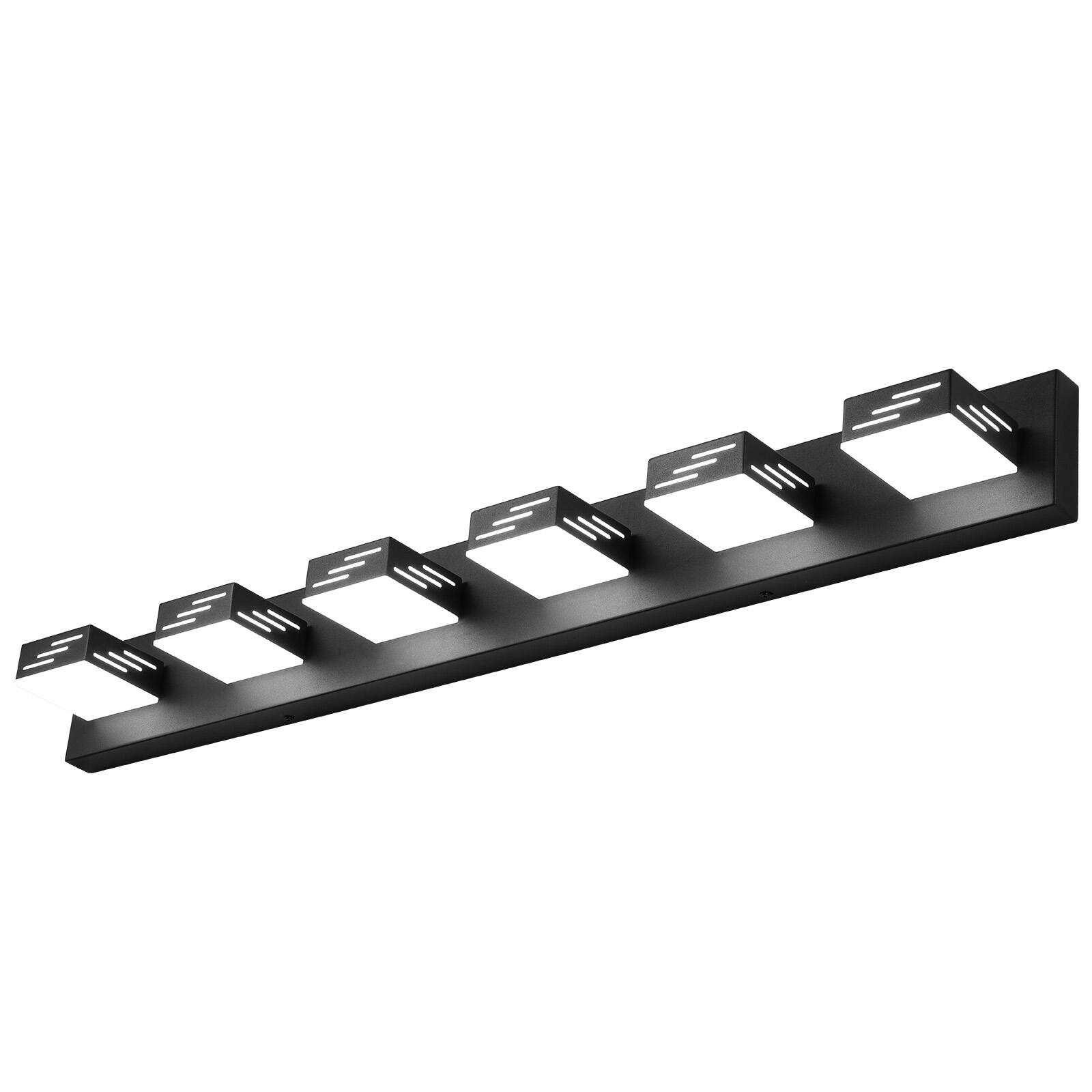 Alt View 5. VEVOR - 6-Light LED Modern Vanity Light Fixtures, 40.35-Inch, Black Finish Bathroom Wall Lighting Fixture Over Mirror - Black.