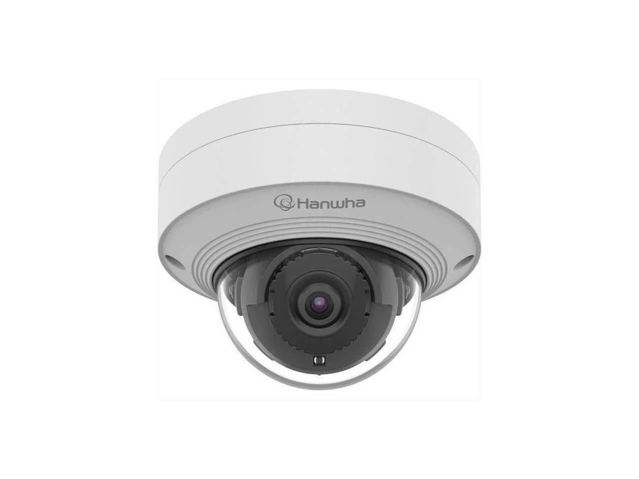 Samsung - Hanwha QNV-C8012 5 Megapixel Outdoor Network Camera - Color - Dome - Infrared Night Vision - H.265, H.264 - White