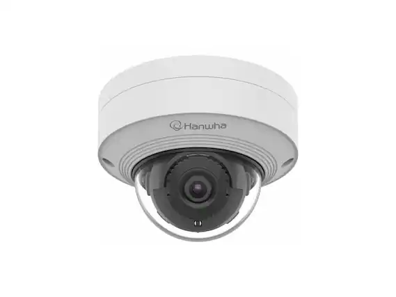 Front. Samsung - Hanwha QNV-C8012 5 Megapixel Outdoor Network Camera - Color - Dome - White - Infrared Night Vision - H.265, H.264 - White.