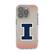 Front. Keyscaper - Illinois Fighting Illini Linen Logo iPhone Clear Case - 13 mini - Multicolor.