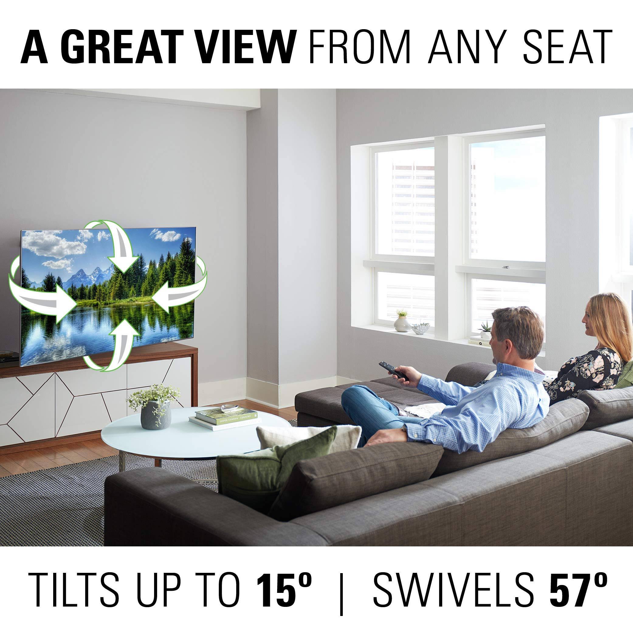 A GREAT VIEW FROM ANY SEAT
TILTS UP TO 15° | SWIVELS 57°