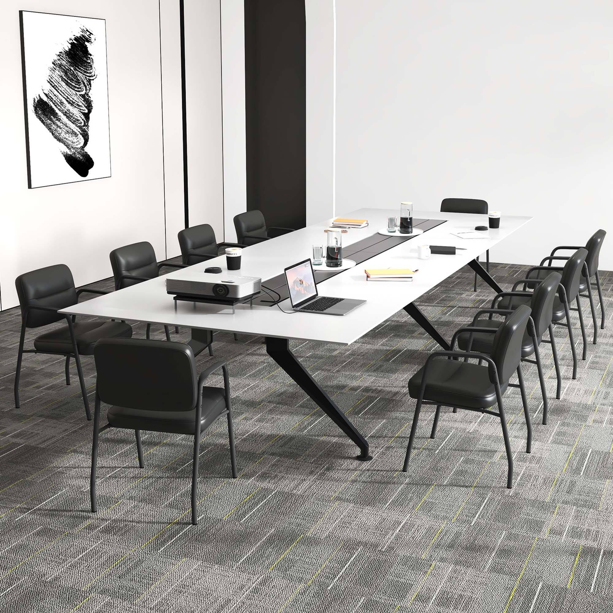 Alt View 1. Costway - Costway Waiting Room Chair No Wheels Set of 10 with Integrated Armrests  for Reception - Black.