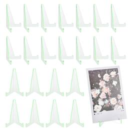 Unique Bargains - 20pcs Card Display Stand, 3.4" Clear Plastic Easel Stands Mini Picture Coin Display Easel Holder for Grade Card