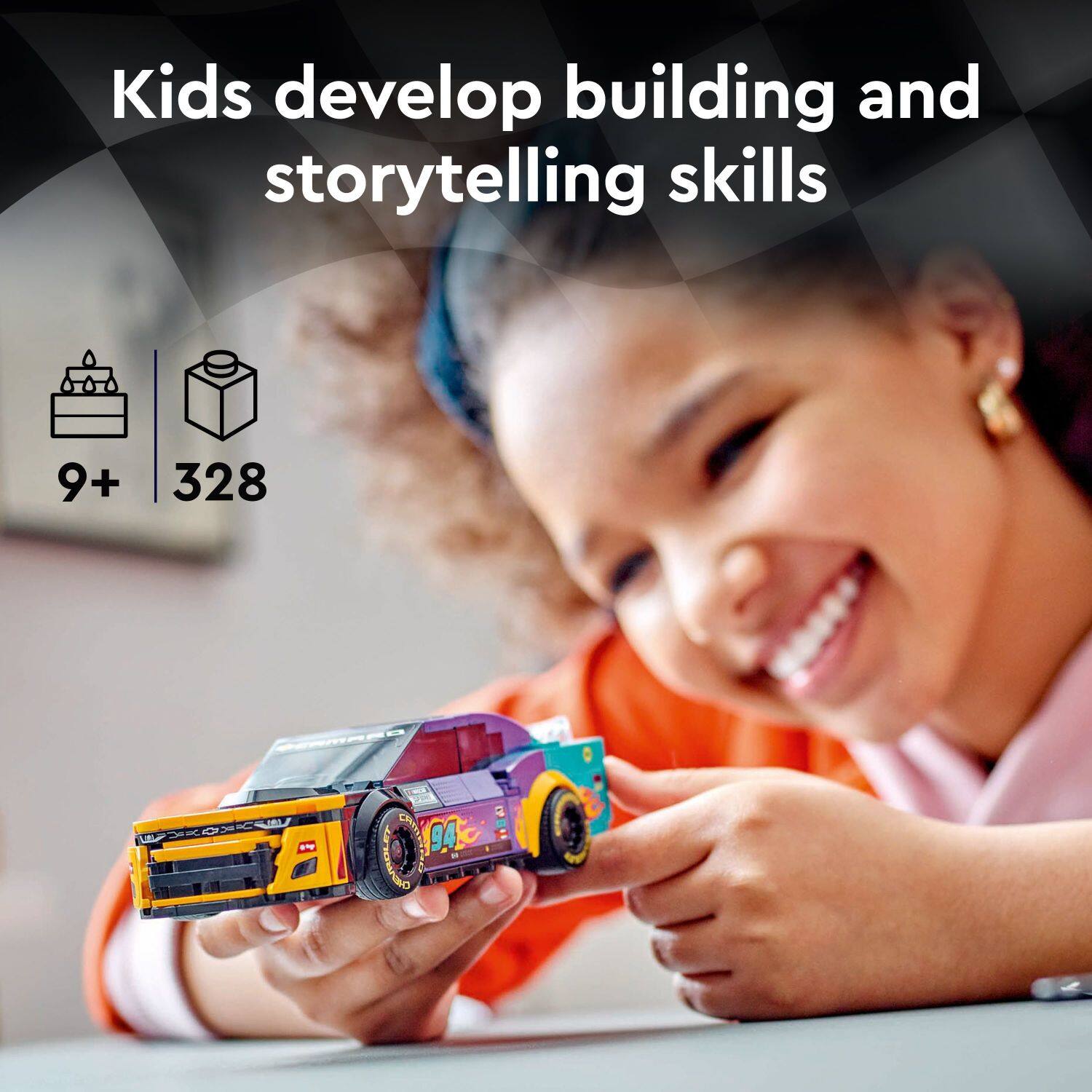 Kids develop building and storytelling skills.